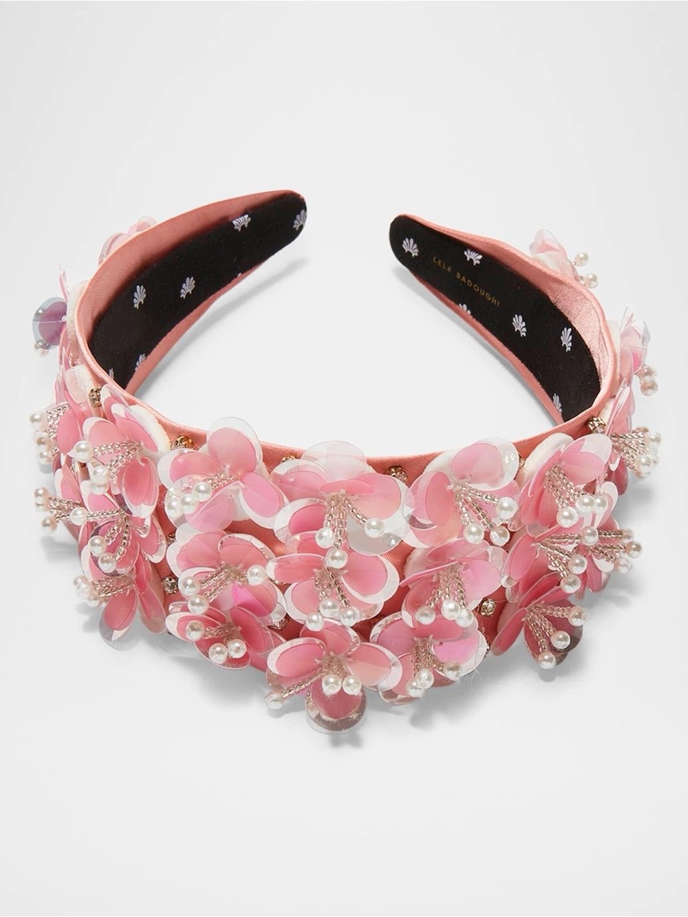 NWT Lele Sadoughi Brigitte Paillette Floral Headband